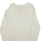 VOI JEANS Mens Cream Plain Cotton Crew Neck Basic Knit Jumper L Stylish Comfort