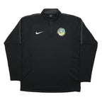 NIKE Mens Black 1/4 Zip XL Sports Sweatshirt Polyester Blend Training Top