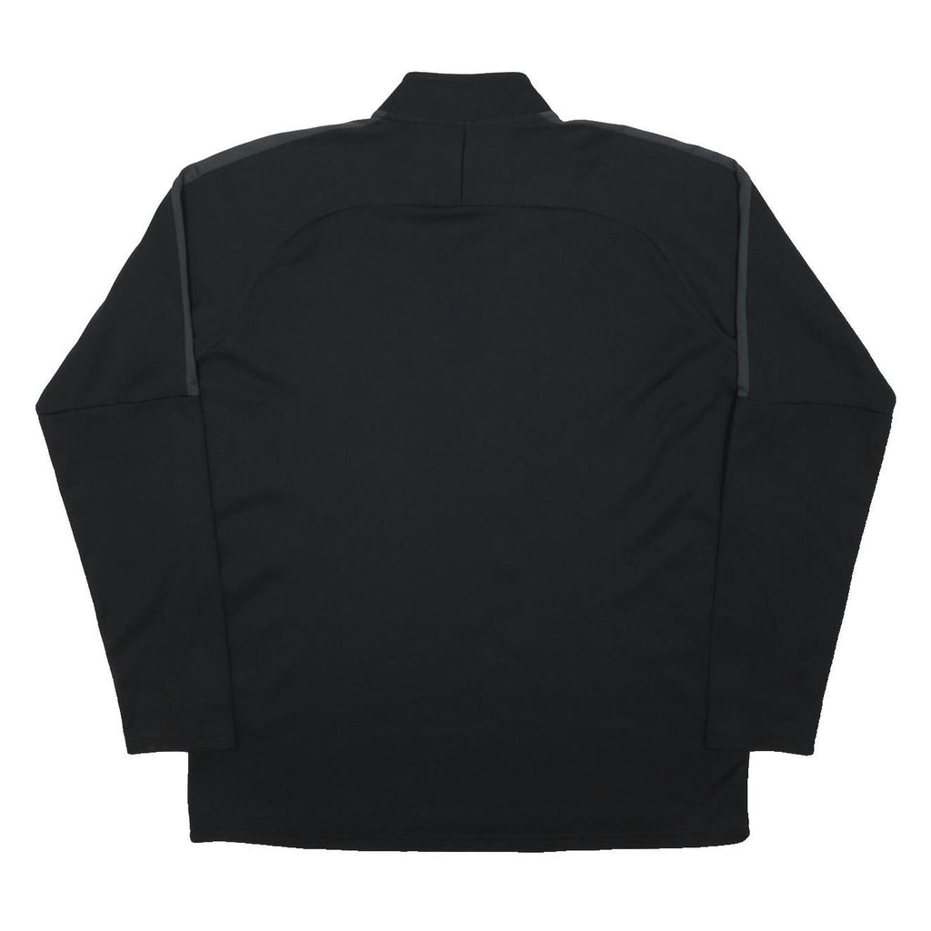 NIKE Mens Black 1/4 Zip XL Sports Sweatshirt Polyester Blend Training Top
