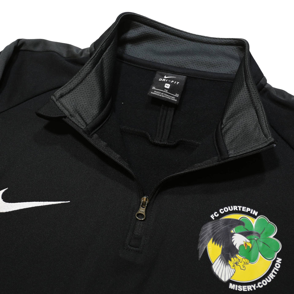 NIKE Mens Black 1/4 Zip XL Sports Sweatshirt Polyester Blend Training Top