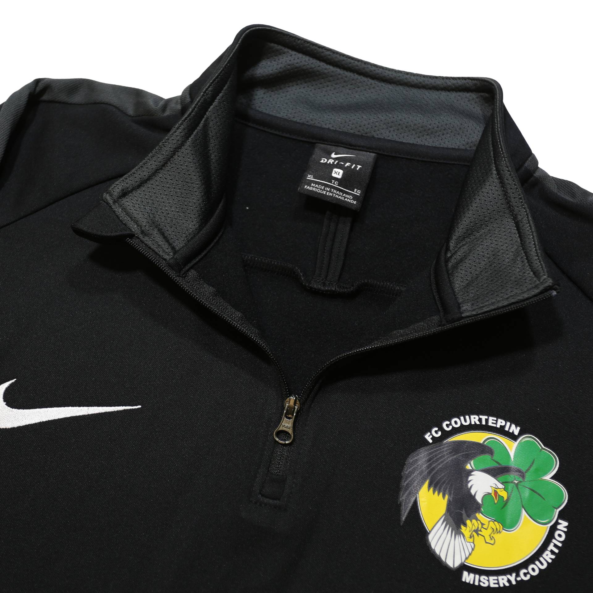 NIKE Mens Black 1/4 Zip XL Sports Sweatshirt Polyester Blend Training Top