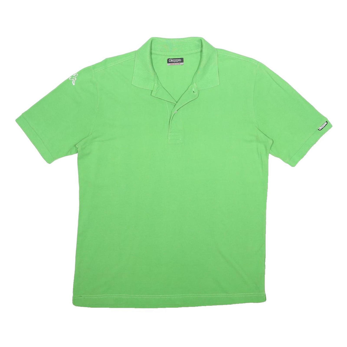KAPPA Mens Green Polo Shirt Short Sleeve Plain M Cotton Blend Casual