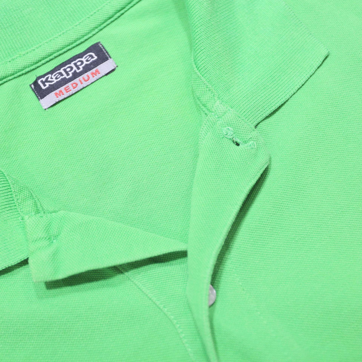 KAPPA Mens Green Polo Shirt Short Sleeve Plain M Cotton Blend Casual