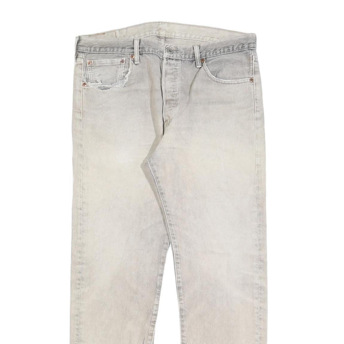 LEVI'S 501 Mens Jeans Blue Regular Straight Denim Medium W34 L31 Classic Button