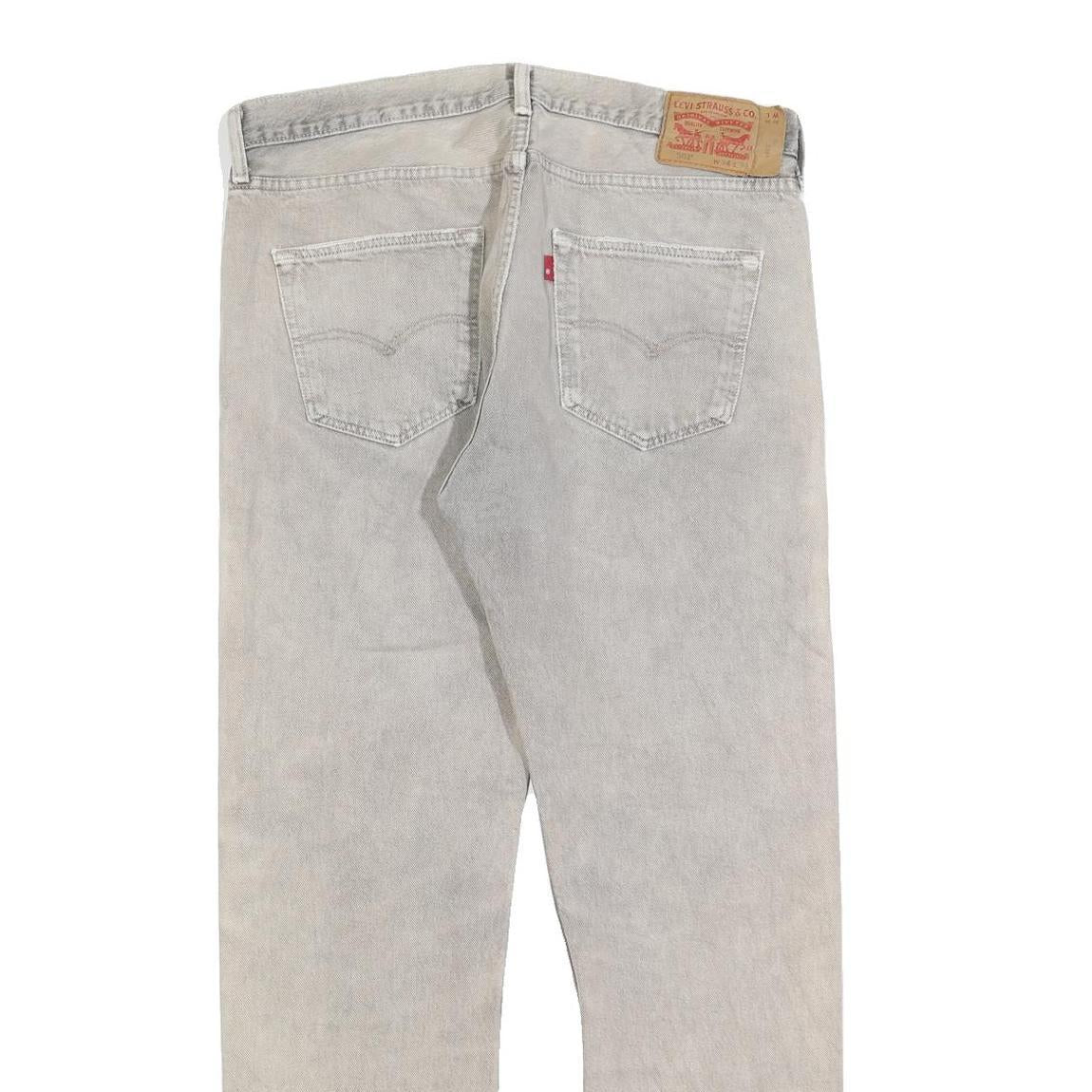 LEVI'S 501 Mens Jeans Blue Regular Straight Denim Medium W34 L31 Classic Button