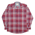 WRANGLER Mens Red & Blue Check Shirt M Casual Cotton Blend Long Sleeve Button
