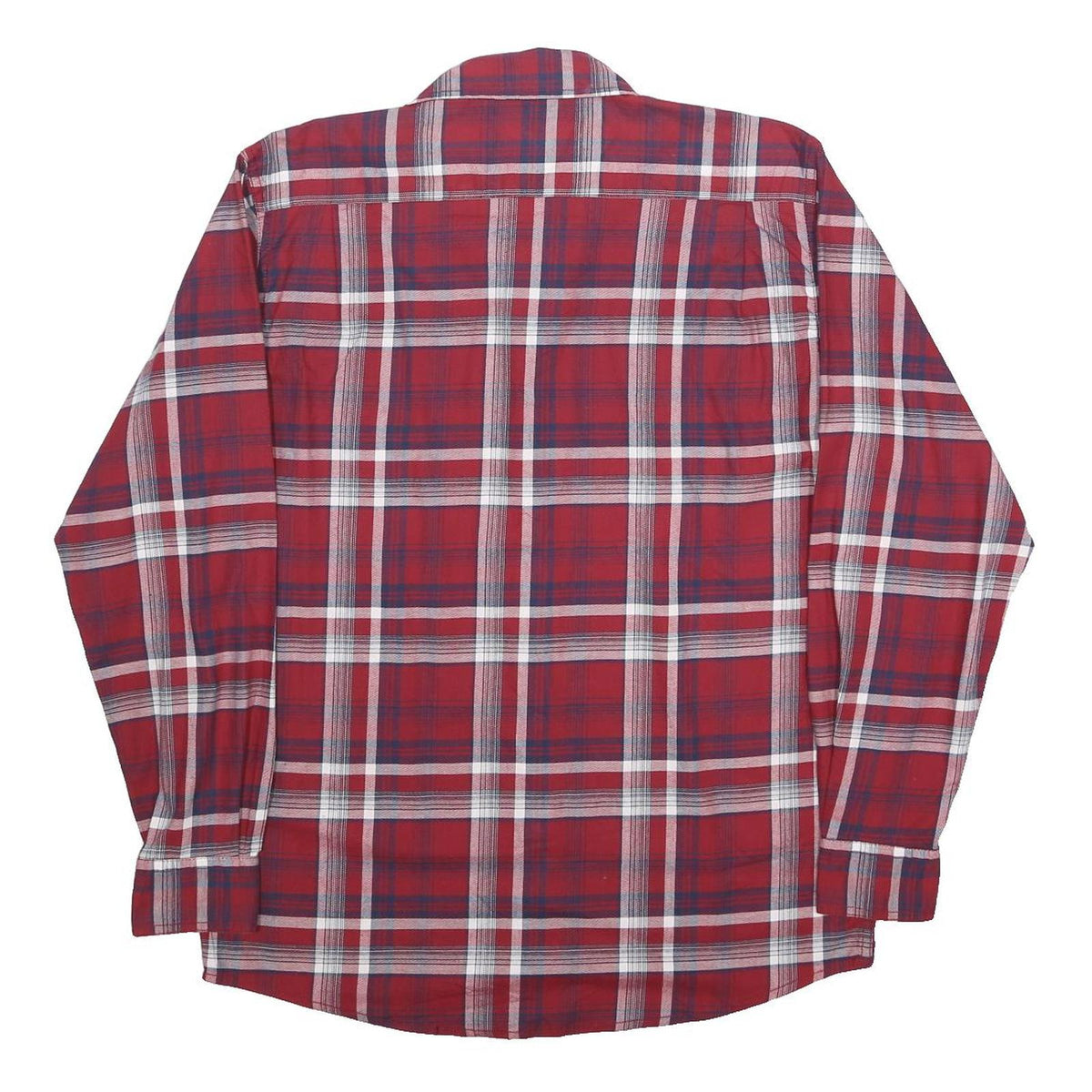 WRANGLER Mens Red & Blue Check Shirt M Casual Cotton Blend Long Sleeve Button