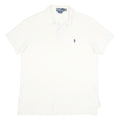 POLO RALPH LAUREN Mens White Polo Shirt L Classic Cotton Short Sleeve Plain