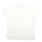 POLO RALPH LAUREN Mens White Polo Shirt L Classic Cotton Short Sleeve Plain