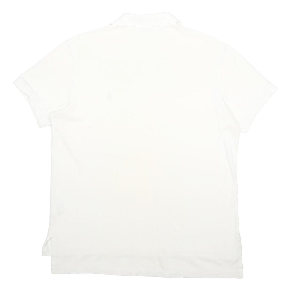 POLO RALPH LAUREN Mens White Polo Shirt L Classic Cotton Short Sleeve Plain