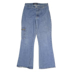 LA BLUES Womens Regular Fit Blue Denim Jeans W32 L31 Button Closure Straight Leg