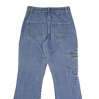 LA BLUES Womens Regular Fit Blue Denim Jeans W32 L31 Button Closure Straight Leg