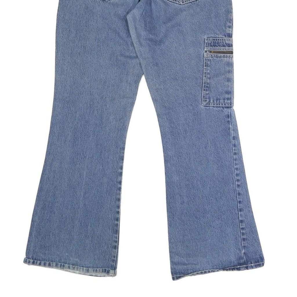 LA BLUES Womens Regular Fit Blue Denim Jeans W32 L31 Button Closure Straight Leg