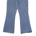 LA BLUES Womens Regular Fit Blue Denim Jeans W32 L31 Button Closure Straight Leg