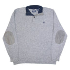 CHAPS Mens Jumper Grey 1/4 Zip Tight Knit XL