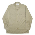 DICKIES Mens Beige Workwear Cotton Blend Shirt XL Pocket Button Front
