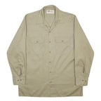 DICKIES Mens Beige Workwear Cotton Blend Shirt XL Pocket Button Front