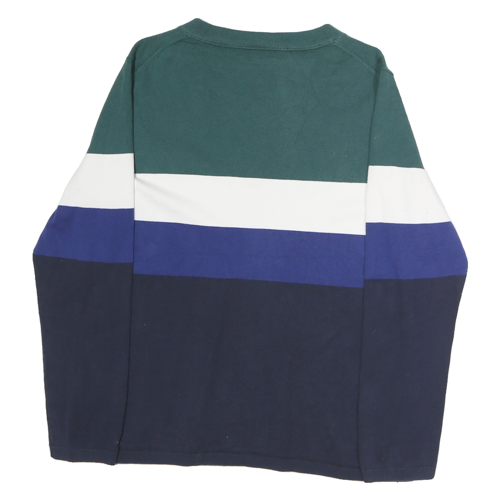 TOMMY HILFIGER Womens Green & White Blue & Navy Patterned V-Neck Basic Knit XL