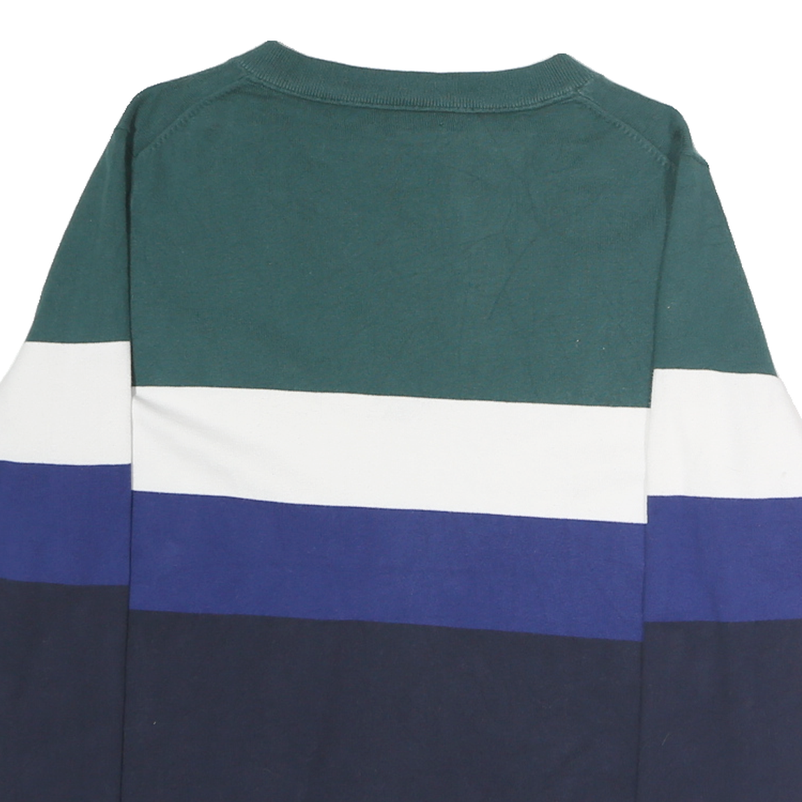 TOMMY HILFIGER Womens Green & White Blue & Navy Patterned V-Neck Basic Knit XL