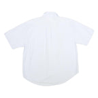 NOW HOW Womens White Cotton Shirt XL Embroidered Patchwork Button Front