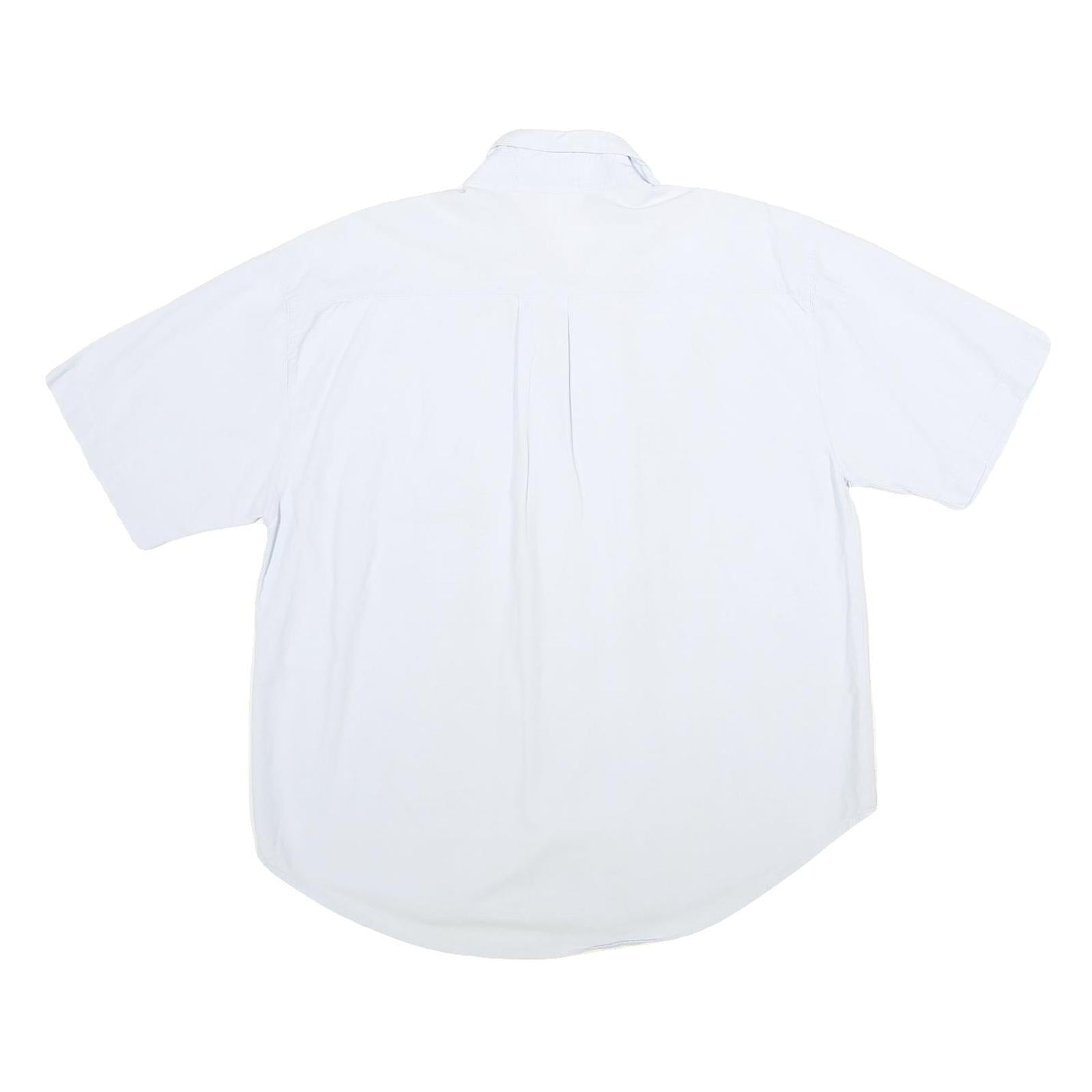 NOW HOW Womens White Cotton Shirt XL Embroidered Patchwork Button Front