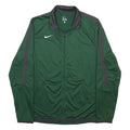 NIKE Mens Green & Grey Track Jacket S Polyester Zip Activewear Sportswear