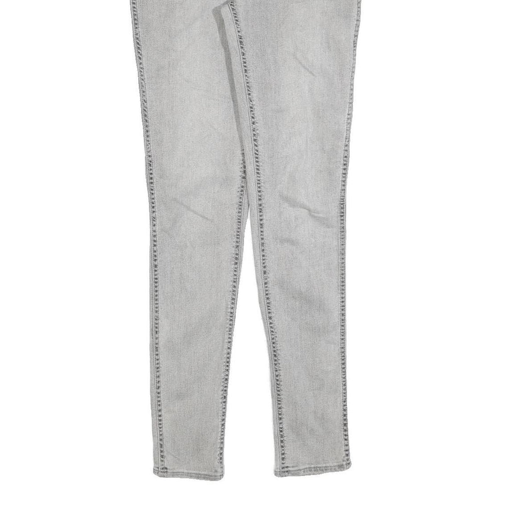 LEVI'S Womens Slim Grey Denim Skinny Jeans Cotton Blend W30 L32 Zip Fastening