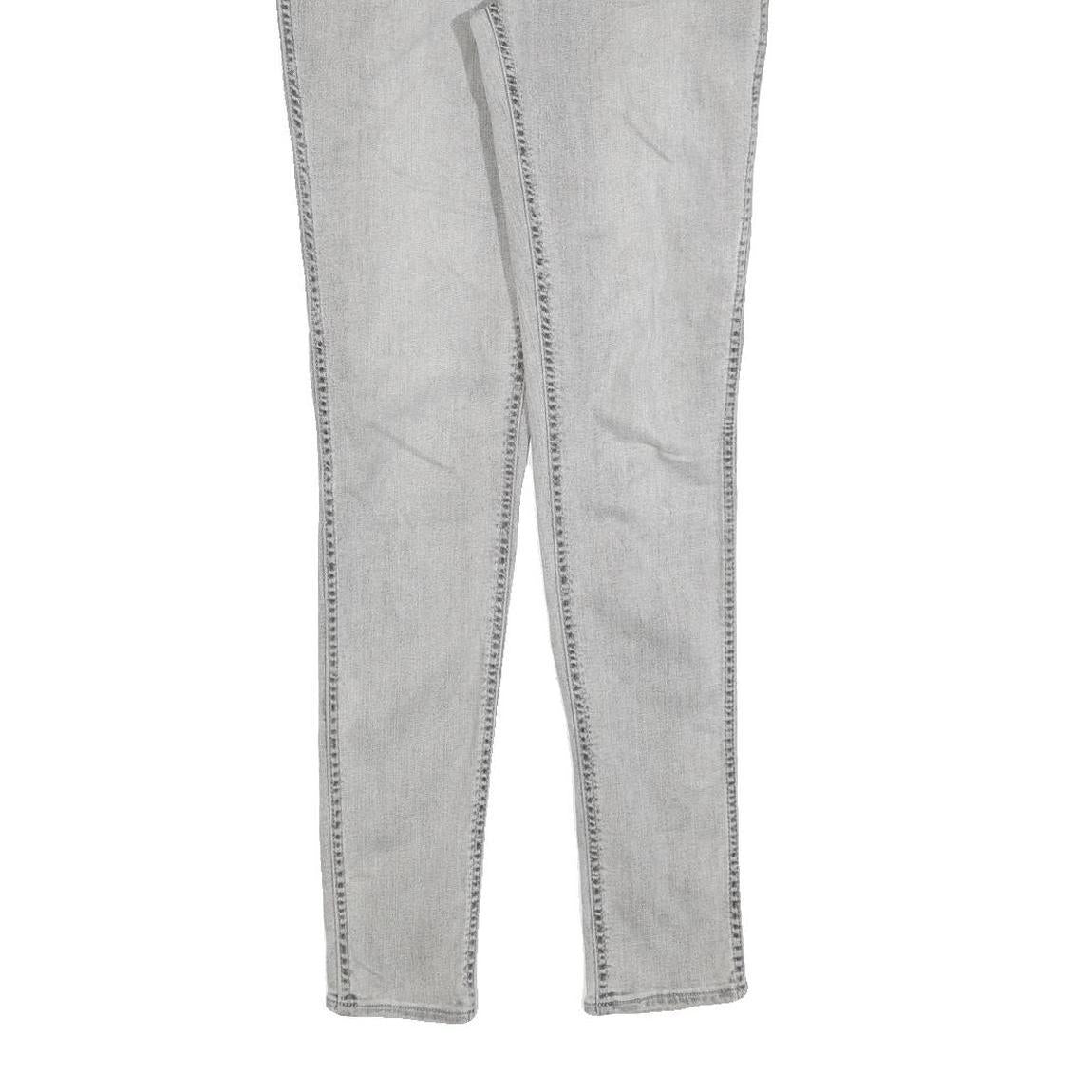 LEVI'S Womens Slim Grey Denim Skinny Jeans Cotton Blend W30 L32 Zip Fastening