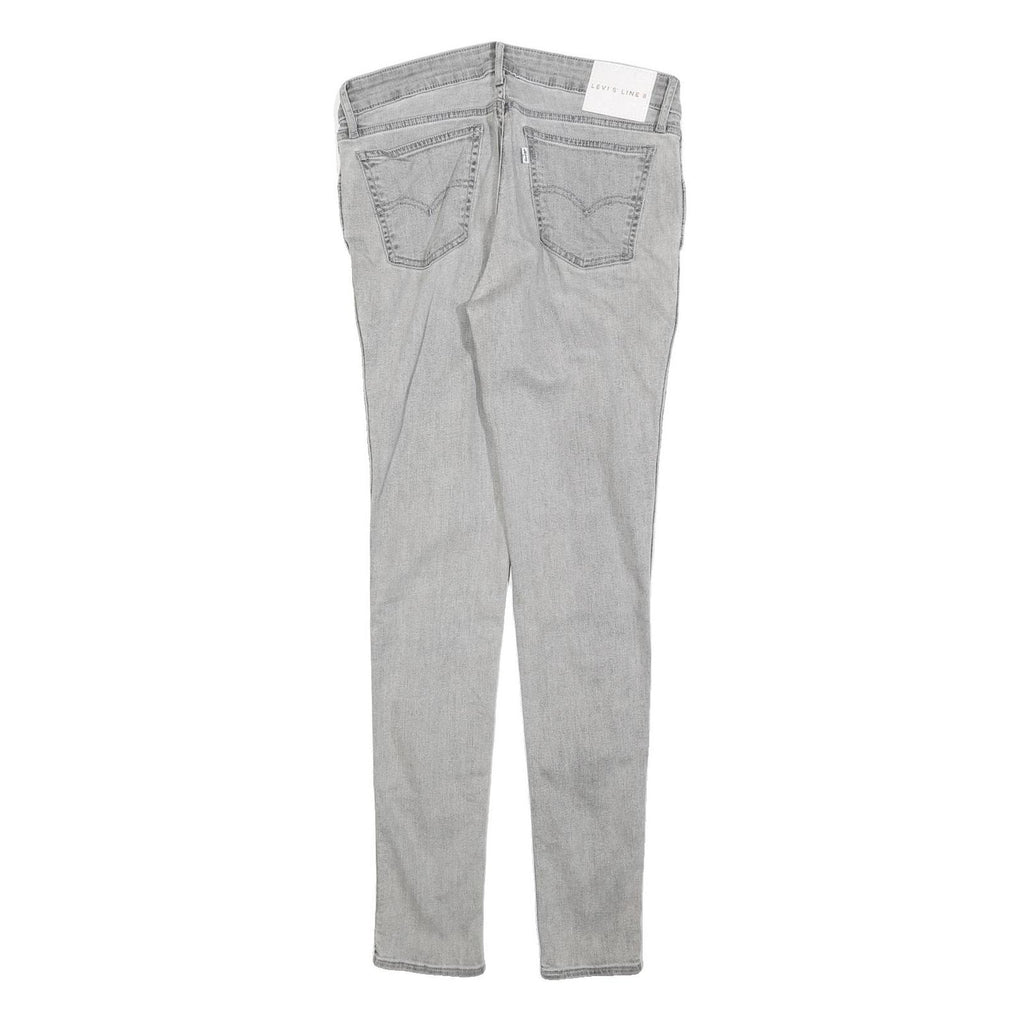 LEVI'S Womens Slim Grey Denim Skinny Jeans Cotton Blend W30 L32 Zip Fastening