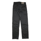 MS Mens Cotton Blend Black Regular Button Trousers W28 L34 Classic Fit