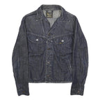 LEE Womens Blue Denim Jacket M Cotton Blend Classic Button Closure Casual