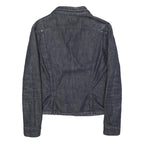 LEE Womens Blue Denim Jacket M Cotton Blend Classic Button Closure Casual
