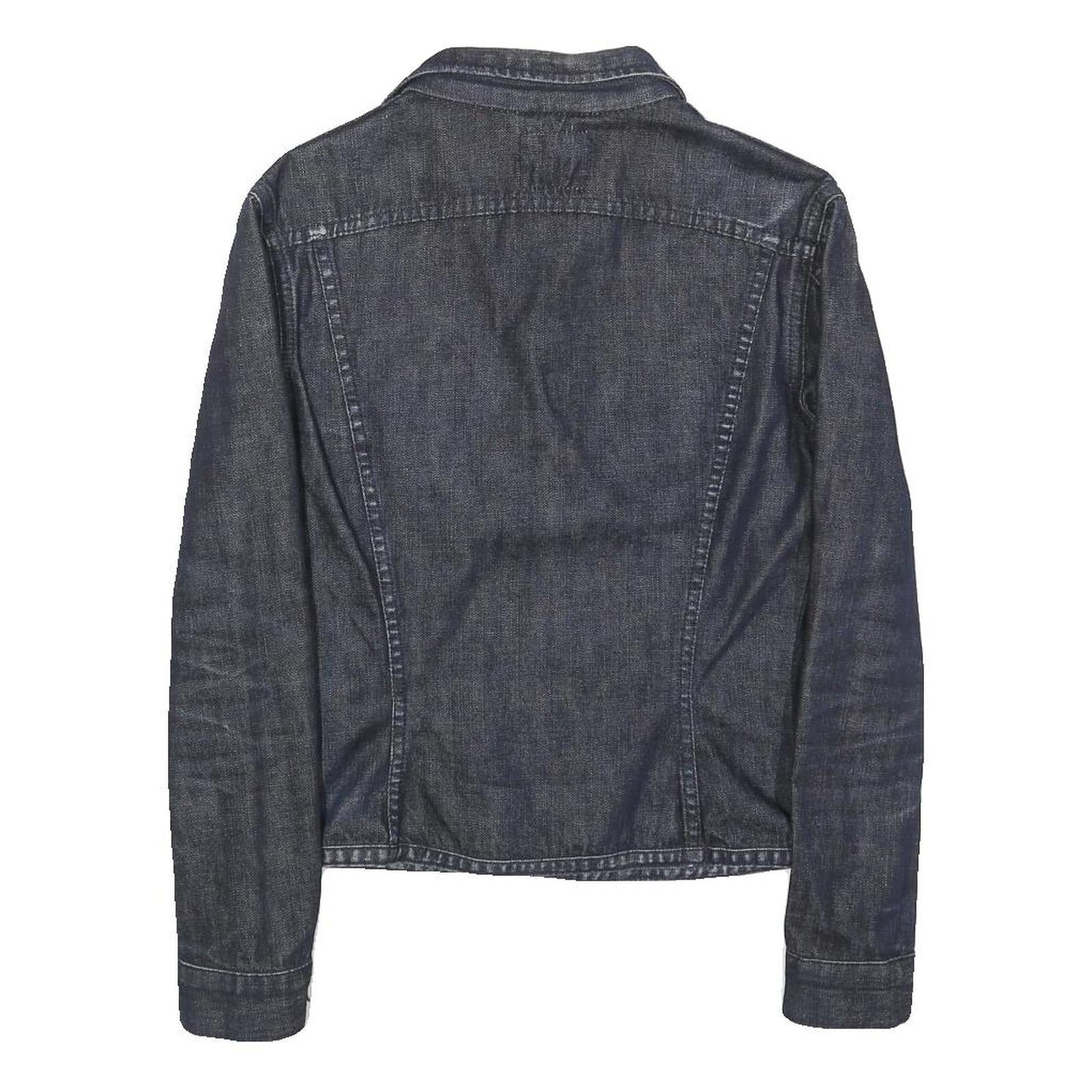 LEE Womens Blue Denim Jacket M Cotton Blend Classic Button Closure Casual