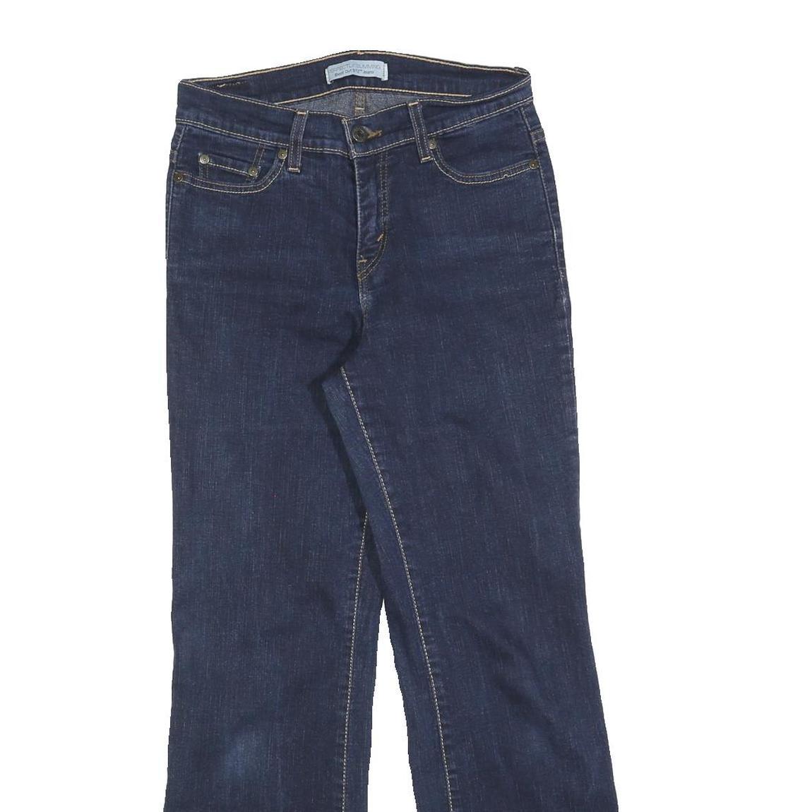 LEVI'S Womens 512 Bootcut Regular Fit Denim Dark Blue Jeans W28 L28 Stretch