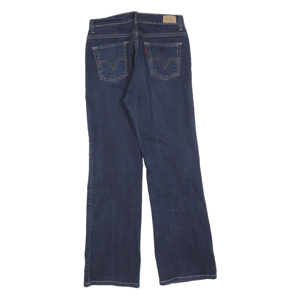 LEVI'S Womens 512 Bootcut Regular Fit Denim Dark Blue Jeans W28 L28 Stretch