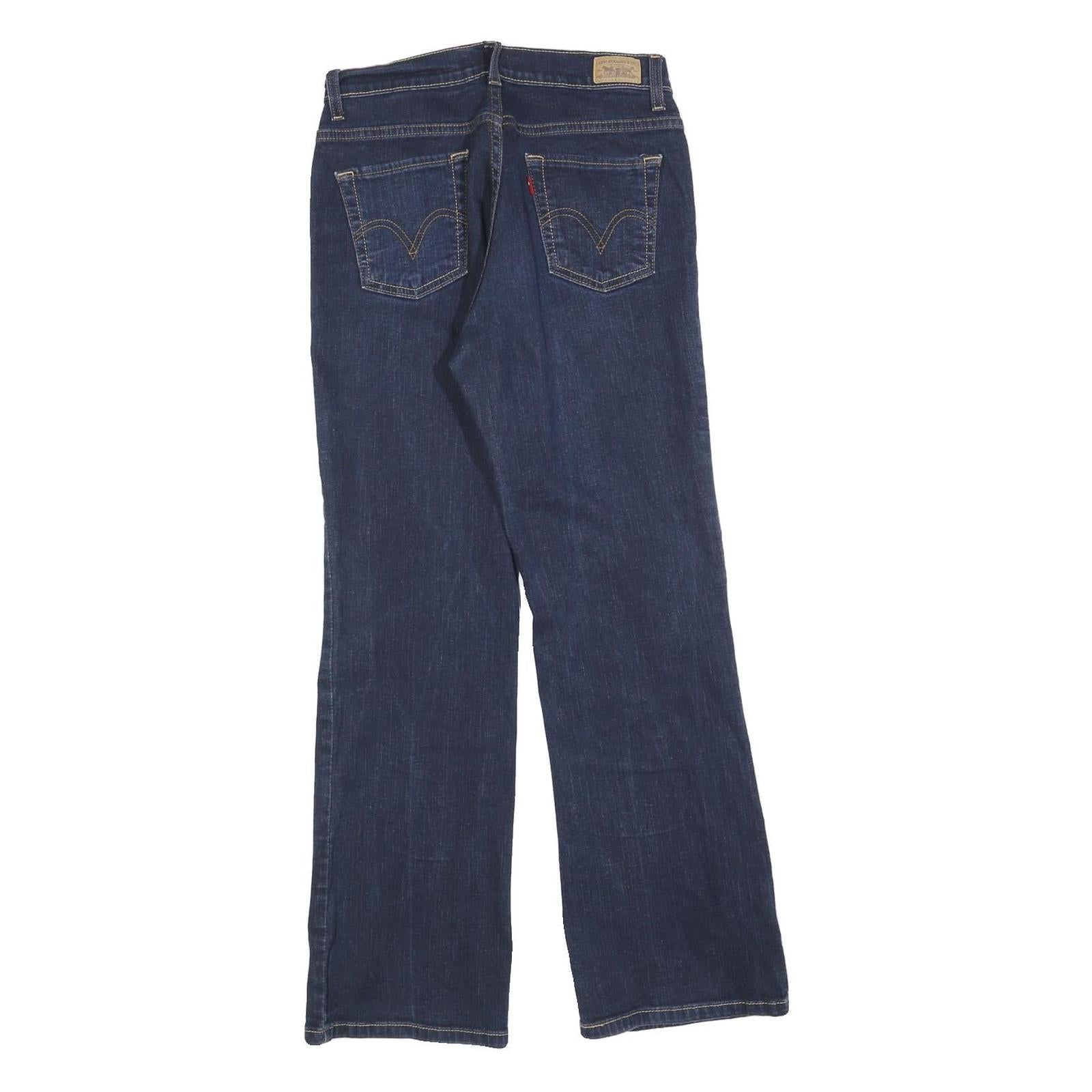 LEVI'S Womens 512 Bootcut Regular Fit Denim Dark Blue Jeans W28 L28 Stretch