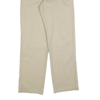 DICKIES Mens Cotton Blend Beige Regular Fit Straight Leg Trousers W32 L32