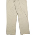 DICKIES Mens Cotton Blend Beige Regular Fit Straight Leg Trousers W32 L32