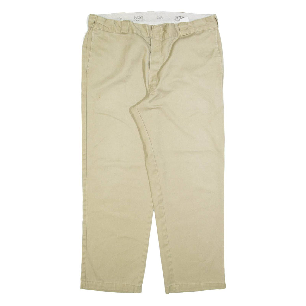 DICKIES 874 Workwear Mens Trousers Beige Regular Straight W38 L28