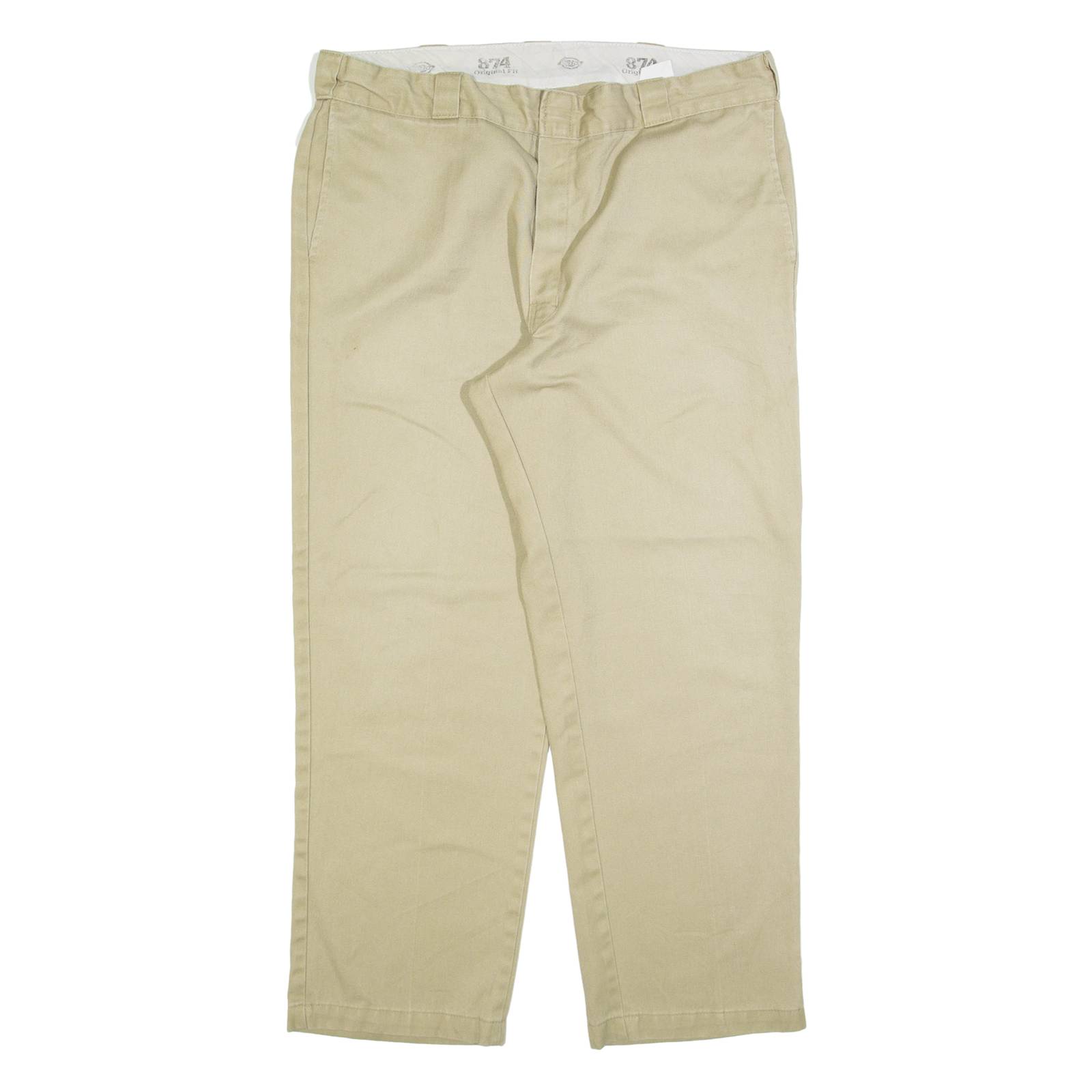 DICKIES 874 Workwear Mens Trousers Beige Regular Straight W38 L28