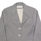 JACQUELINE DE YOUNG Womens Blazer Jacket Black 90s Houndstooth S