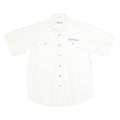 CHASE AUTHENTICS Mens White Team Winston Plain Shirt L Cotton Relaxed Fit Button