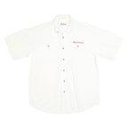 CHASE AUTHENTICS Mens White Team Winston Plain Shirt L Cotton Relaxed Fit Button