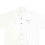 CHASE AUTHENTICS Mens White Team Winston Plain Shirt L Cotton Relaxed Fit Button