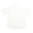 CHASE AUTHENTICS Mens White Team Winston Plain Shirt L Cotton Relaxed Fit Button