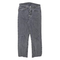LEVI'S 501 Womens Jeans Grey Regular Straight Denim Raw W28 L25 Button Closure