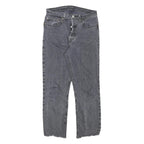 LEVI'S 501 Womens Jeans Grey Regular Straight Denim Raw W28 L25 Button Closure