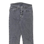 LEVI'S 501 Womens Jeans Grey Regular Straight Denim Raw W28 L25 Button Closure