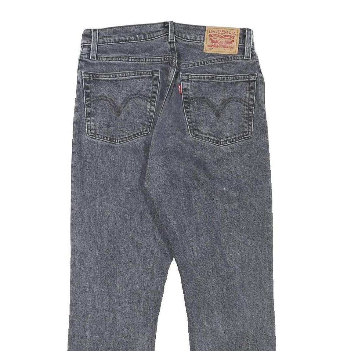LEVI'S 501 Womens Jeans Grey Regular Straight Denim Raw W28 L25 Button Closure
