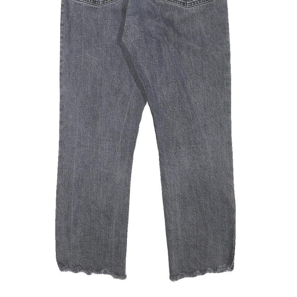 LEVI'S 501 Womens Jeans Grey Regular Straight Denim Raw W28 L25 Button Closure